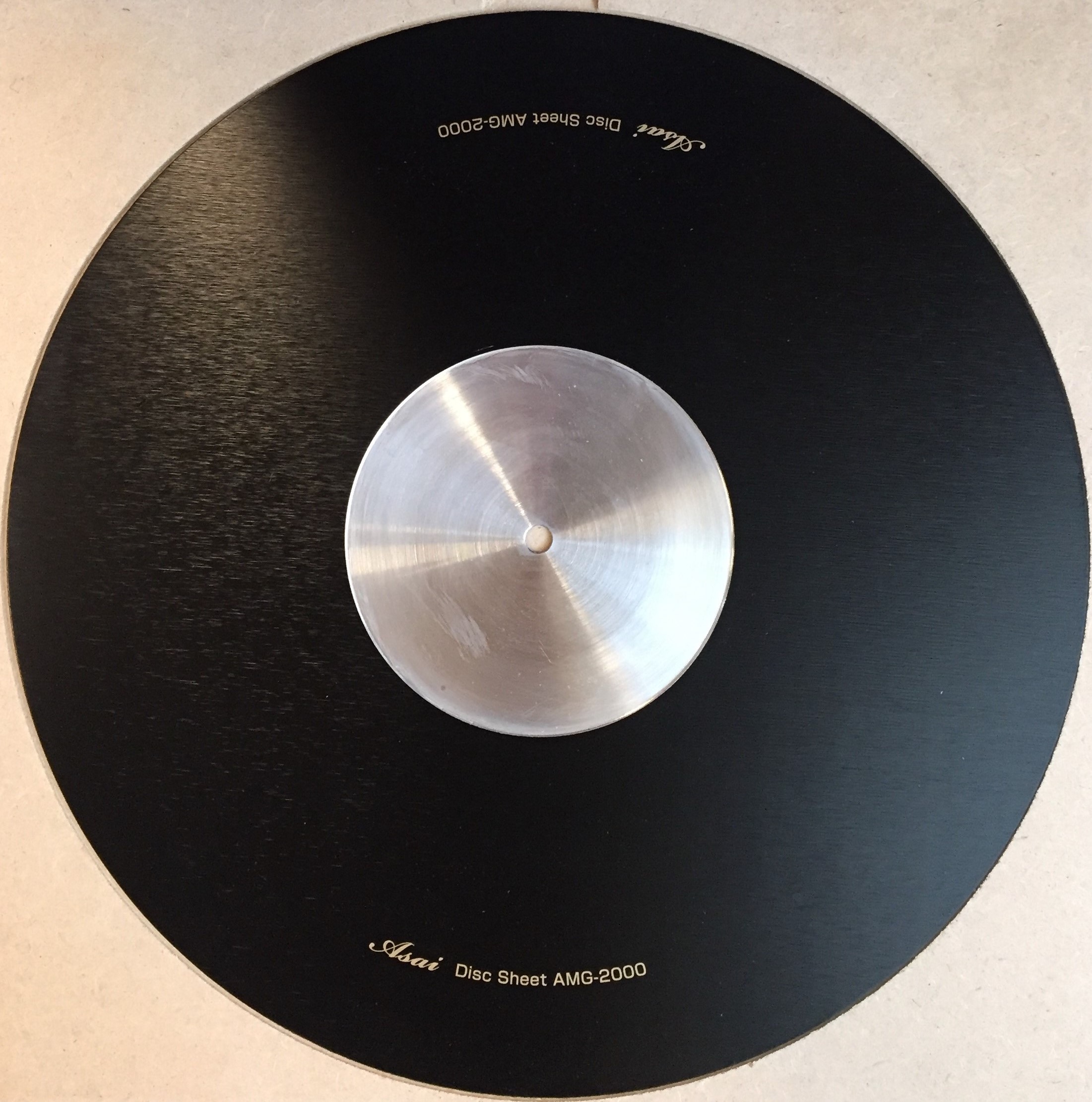 純マグネシウム製レコードシート　レコード板の振動を吸収　座グリ部塗装済 純マグネシウム製レコードシート レコード板の振動を吸収 座グリ部塗装済